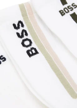 Logo-intarsia cotton-blend socks - set of three