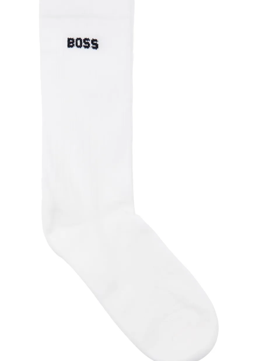 Logo-intarsia cotton-blend socks - set of three