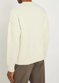 Logo-intarsia wool jumper