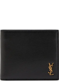 Logo leather wallet