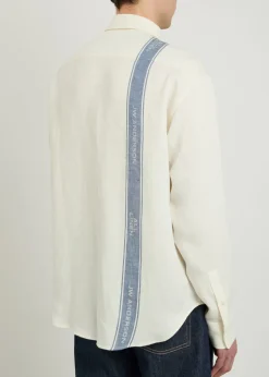 Logo linen shirt