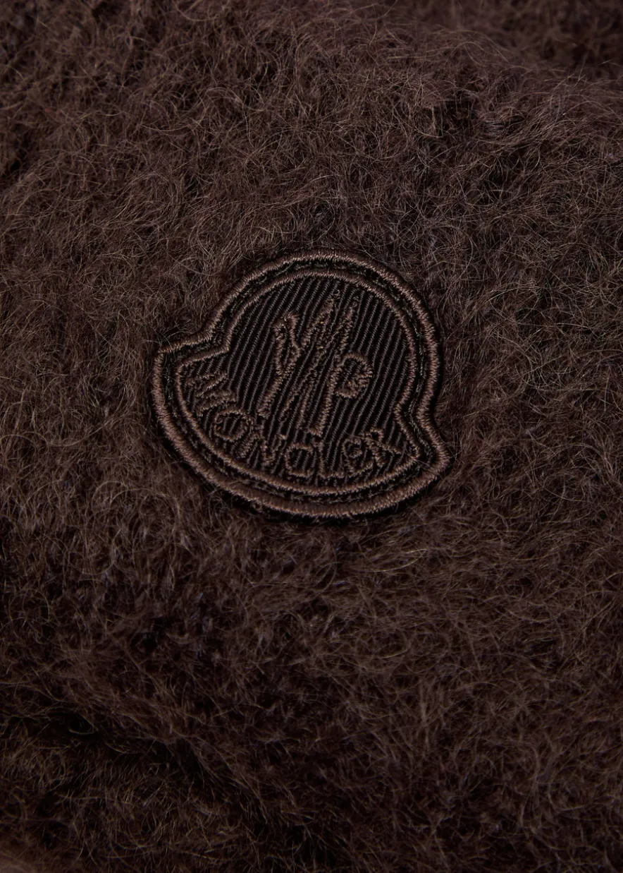 Logo mohair-blend beanie