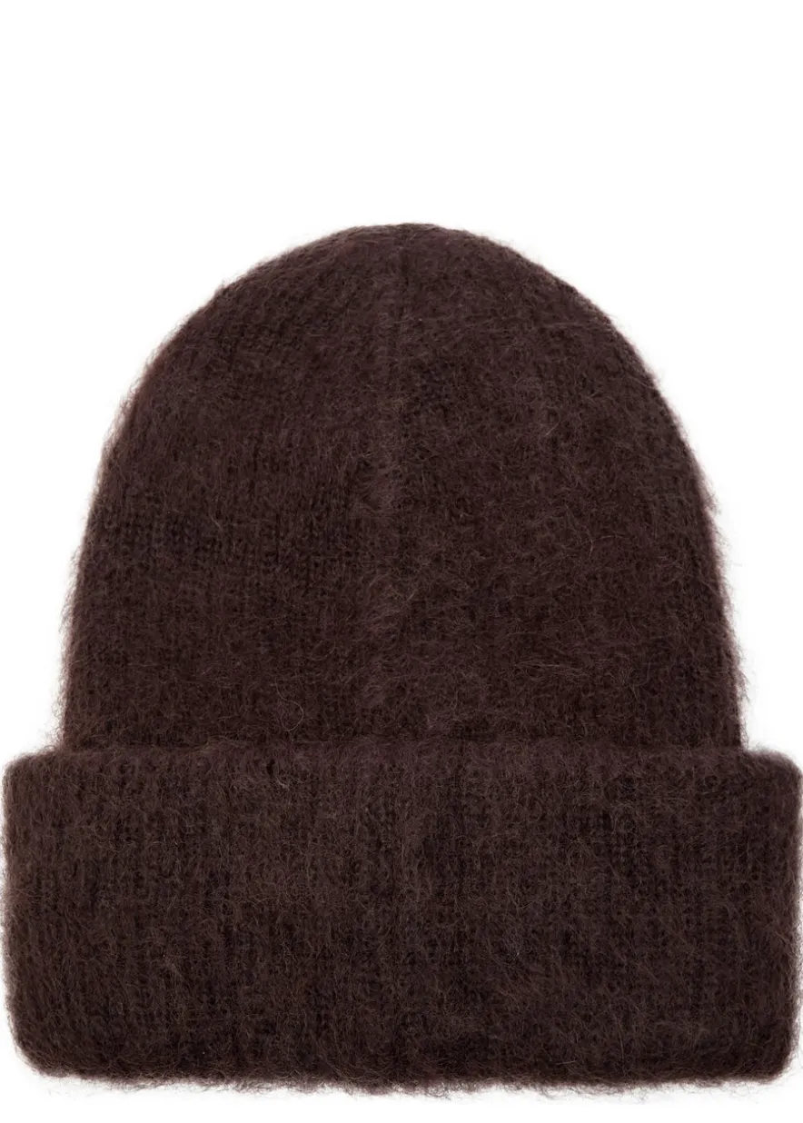 Logo mohair-blend beanie