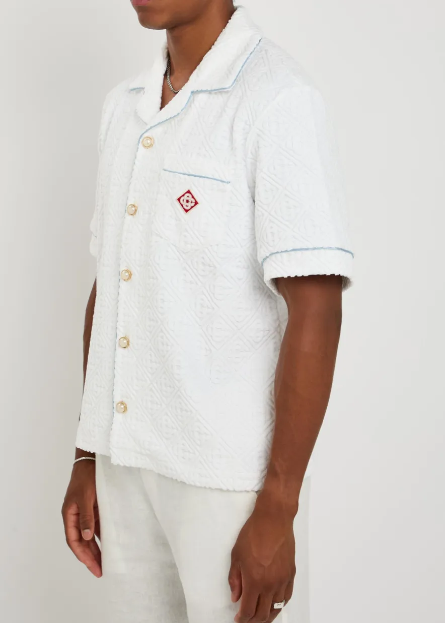 Logo-monogrammed terry shirt
