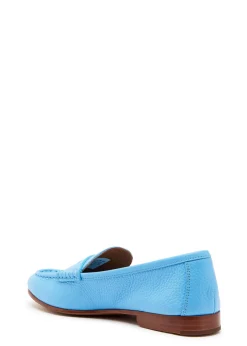 Logo pebbled leather loafers