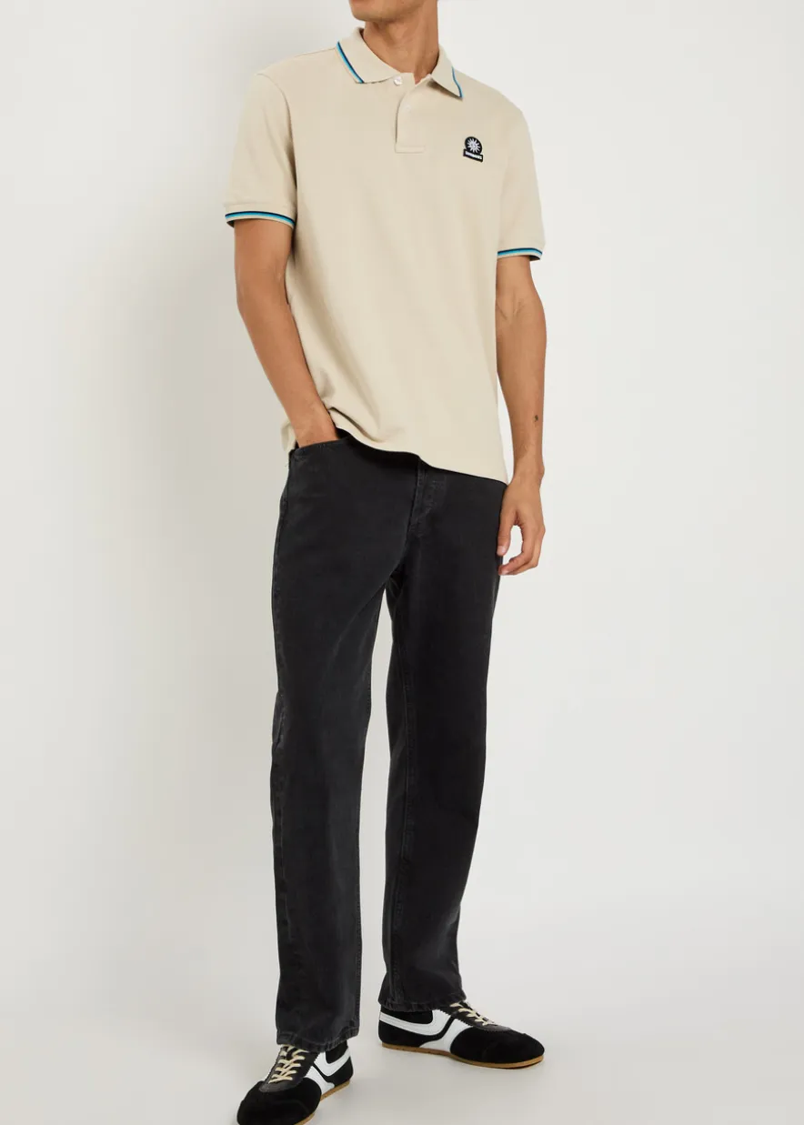 Logo piqué cotton polo shirt