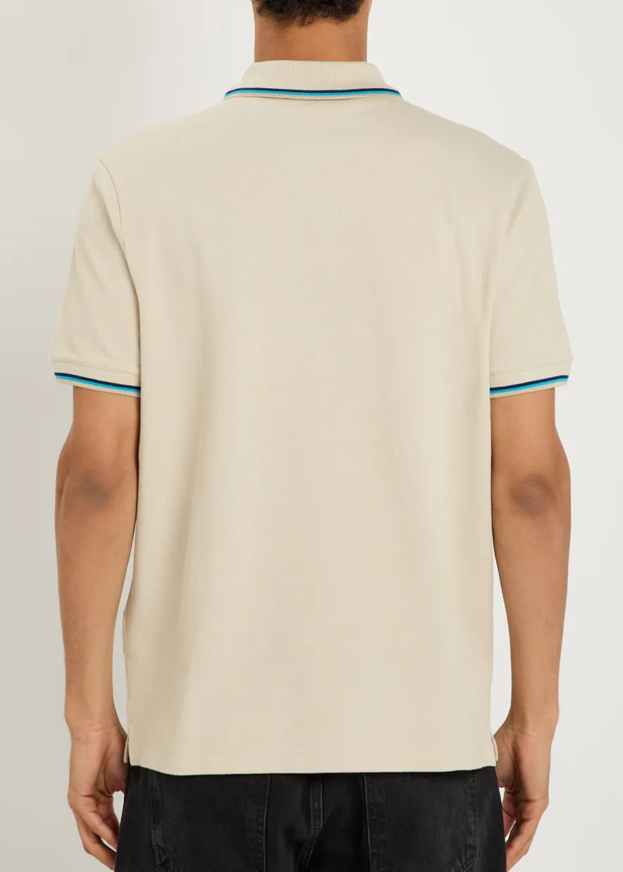 Logo piqué cotton polo shirt