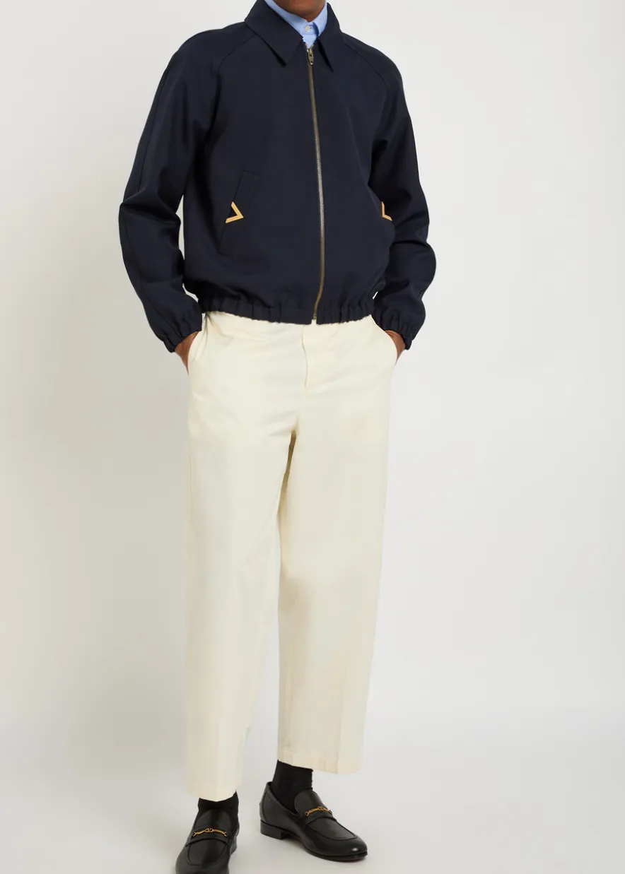 Logo-plaque woven jacket