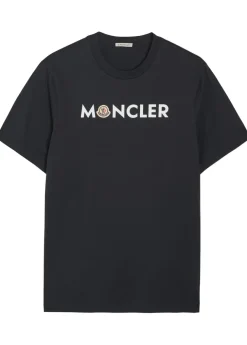 Logo-print and appliquéd cotton T-shirt