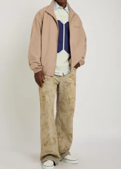 Logo-print cotton-poplin jacket