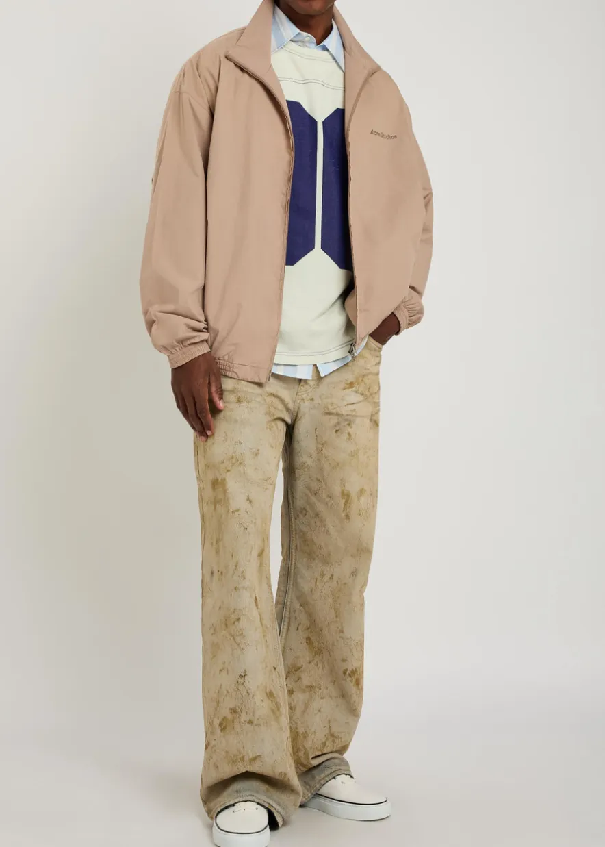 Logo-print cotton-poplin jacket