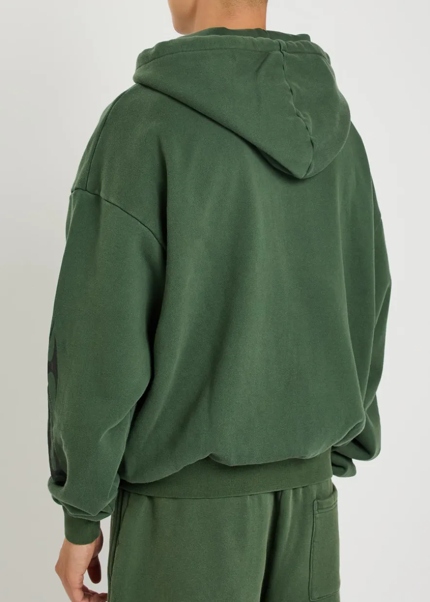 Logo-print hooded cotton sweatshirt