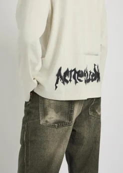 Logo-print long-sleeve cotton-blend T-shirt