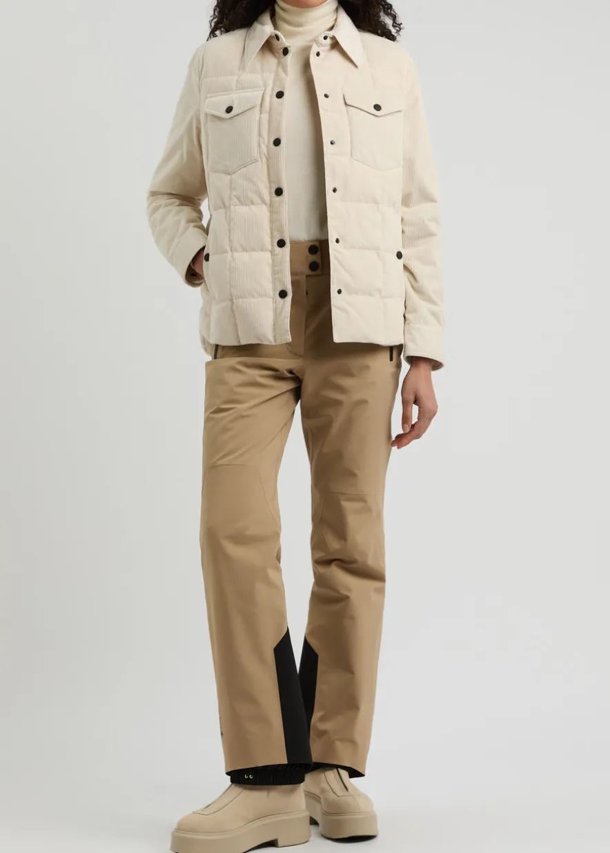 Logo quilted corduroy jacket