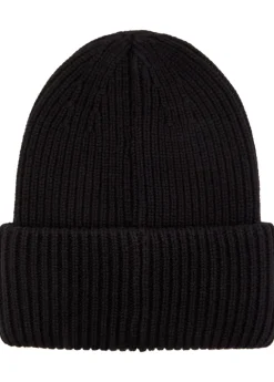 Logo ribbed wool and cashmere-blend beanie