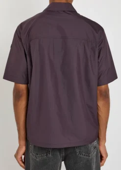 Logo ripstop shell shirt