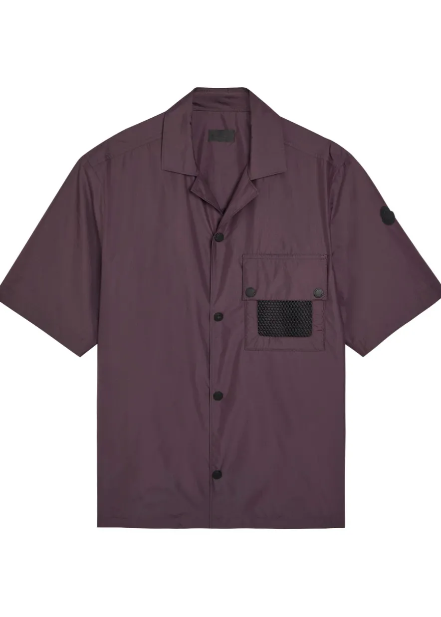 Logo ripstop shell shirt