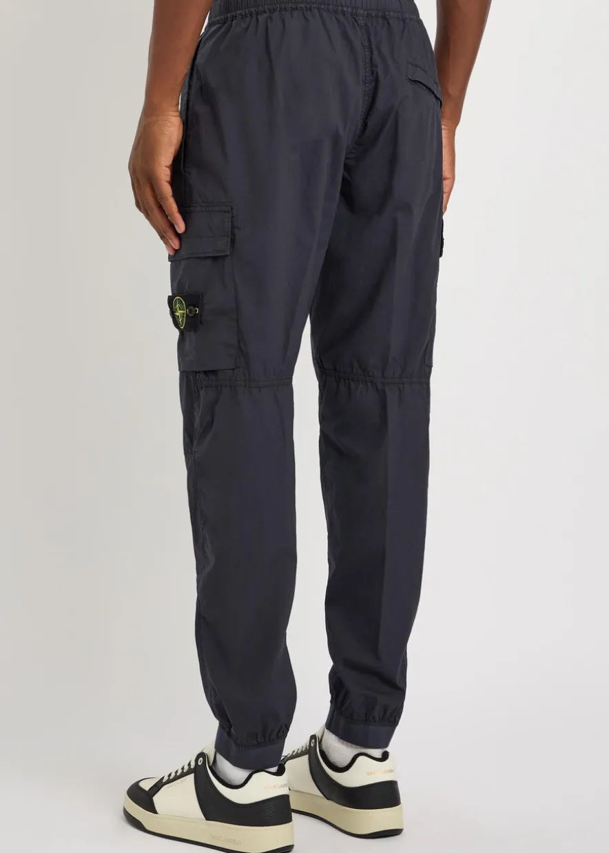 Logo stretch-cotton cargo trousers