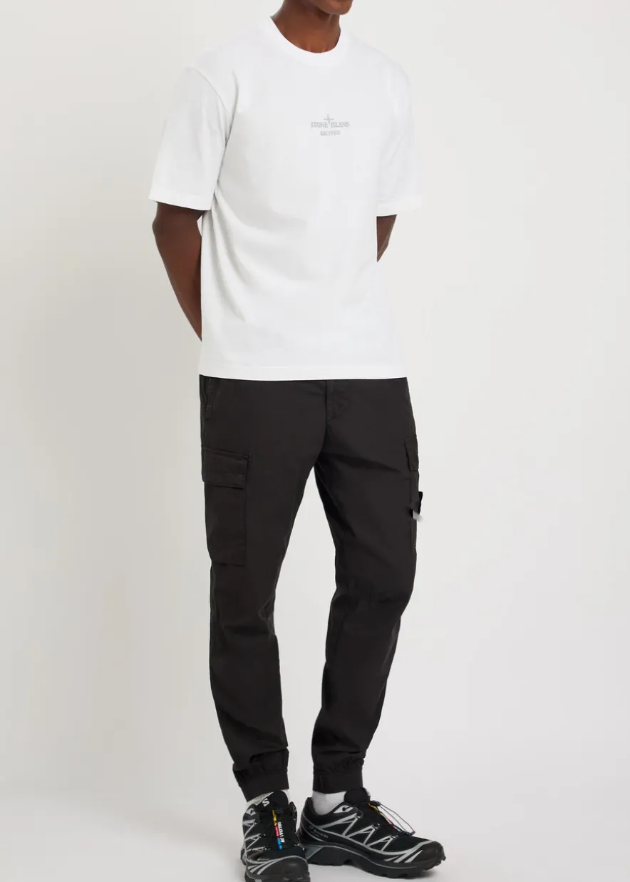 Logo stretch-cotton cargo trousers