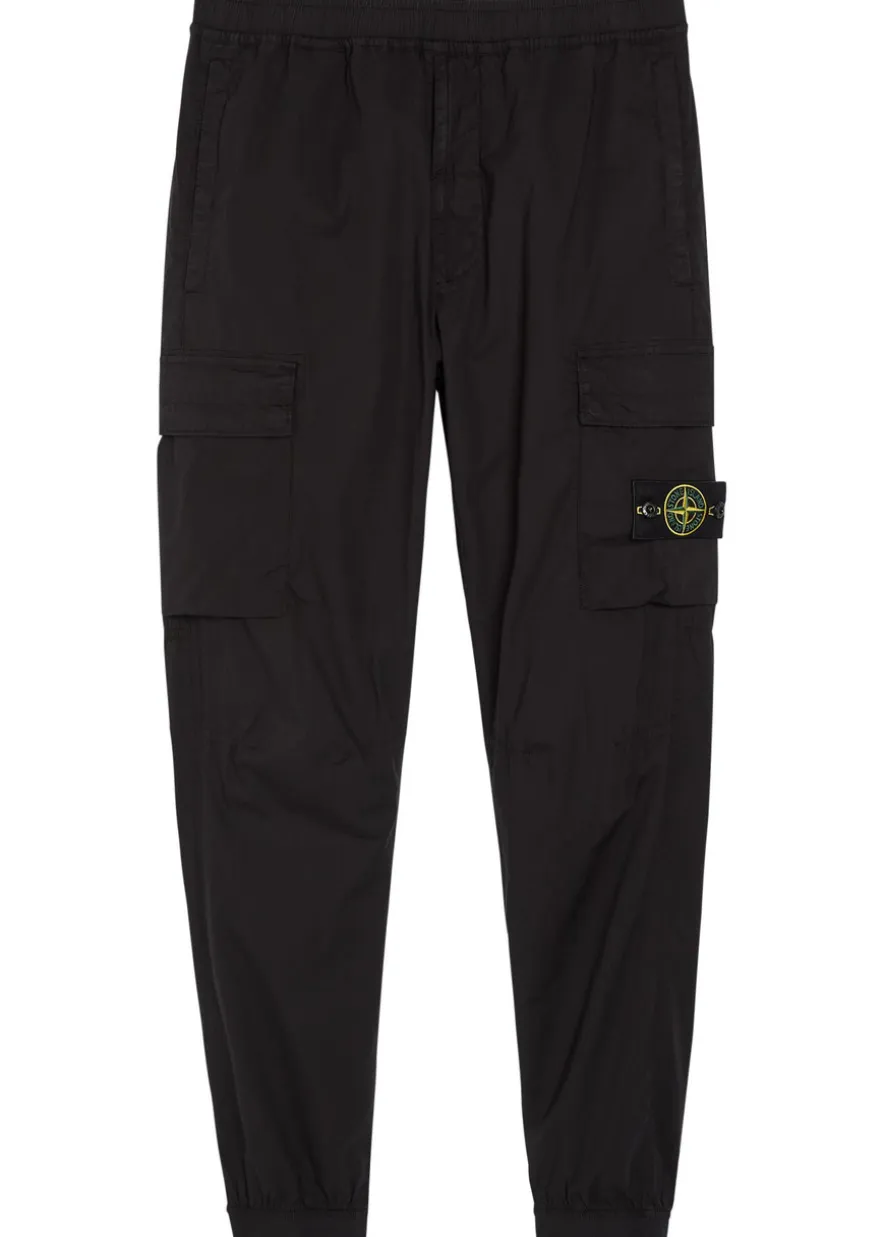 Logo stretch-cotton cargo trousers
