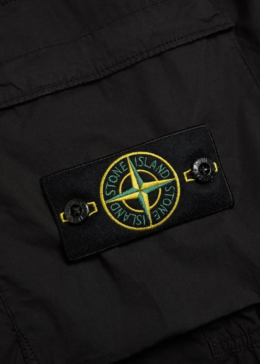 Logo stretch-cotton cargo trousers