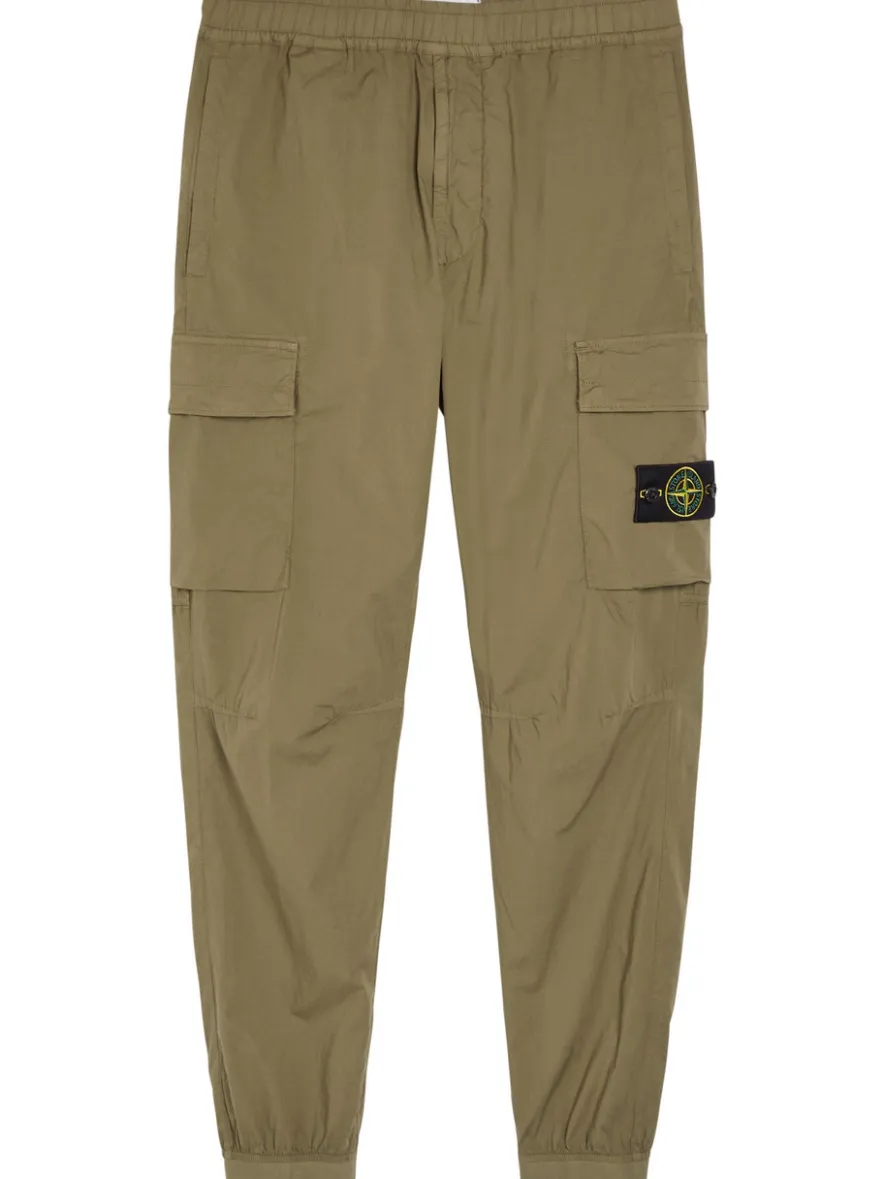 Logo stretch-cotton cargo trousers