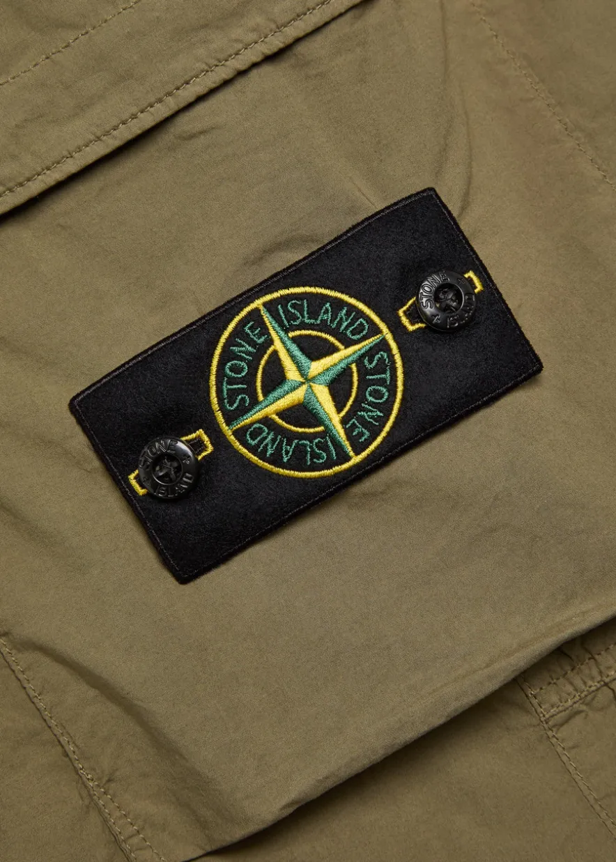 Logo stretch-cotton cargo trousers