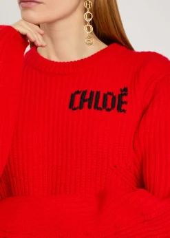 Logo wool and cashmere-blend jumper