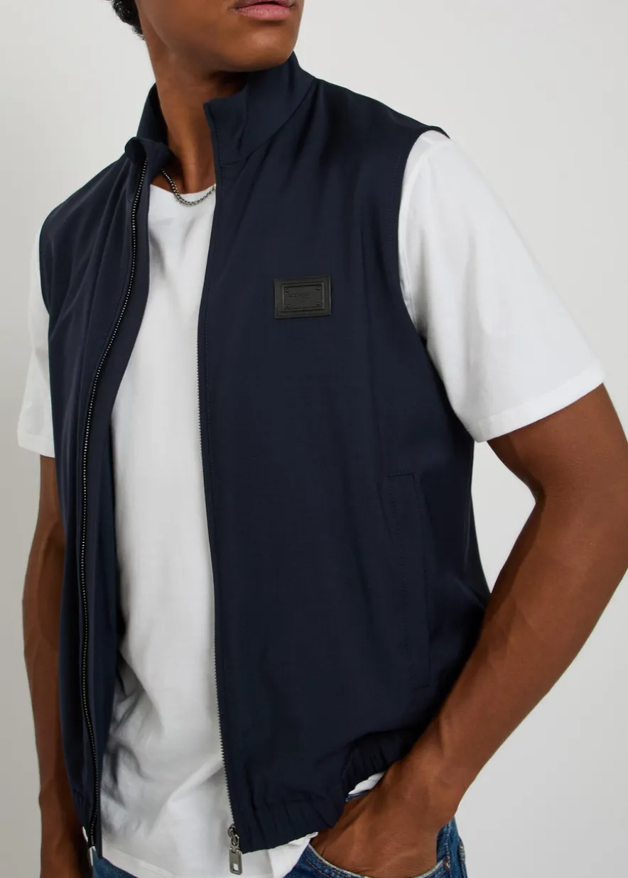 Logo wool-blend gilet