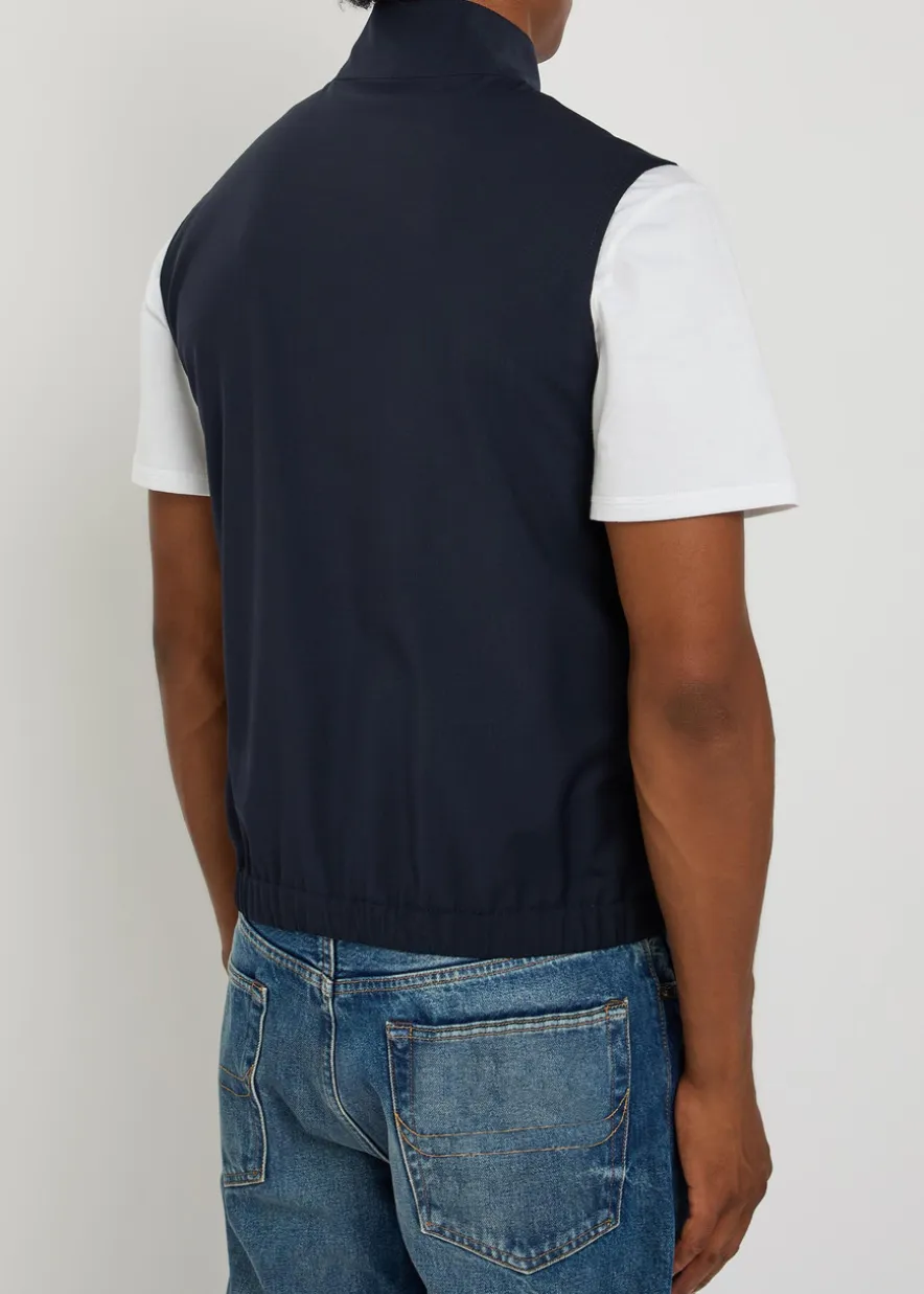 Logo wool-blend gilet