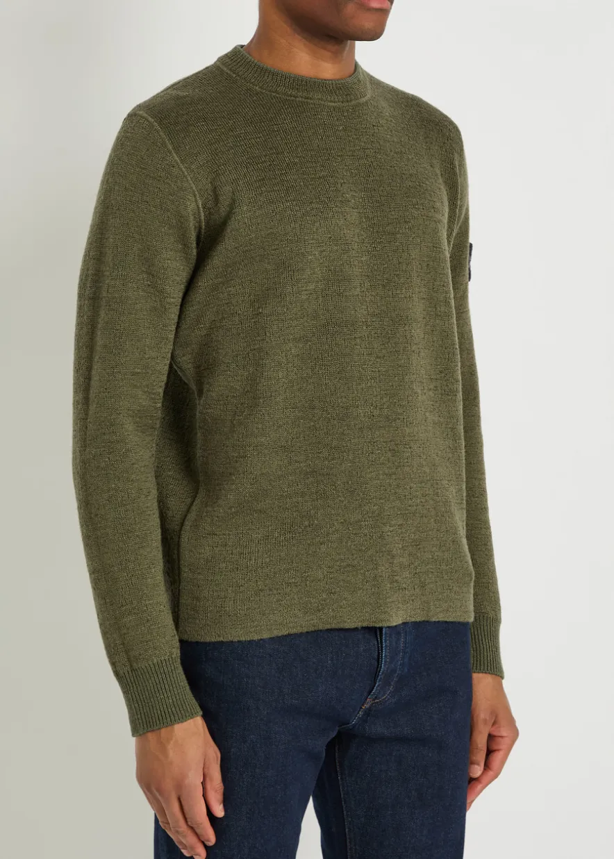 Logo wool-blend jumper