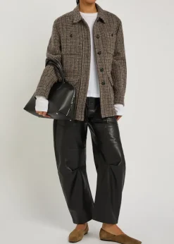 Lokai houndstooth wool-blend jacket