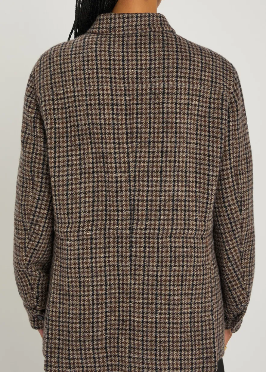 Lokai houndstooth wool-blend jacket