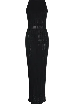 Lola open-knit cotton maxi dress