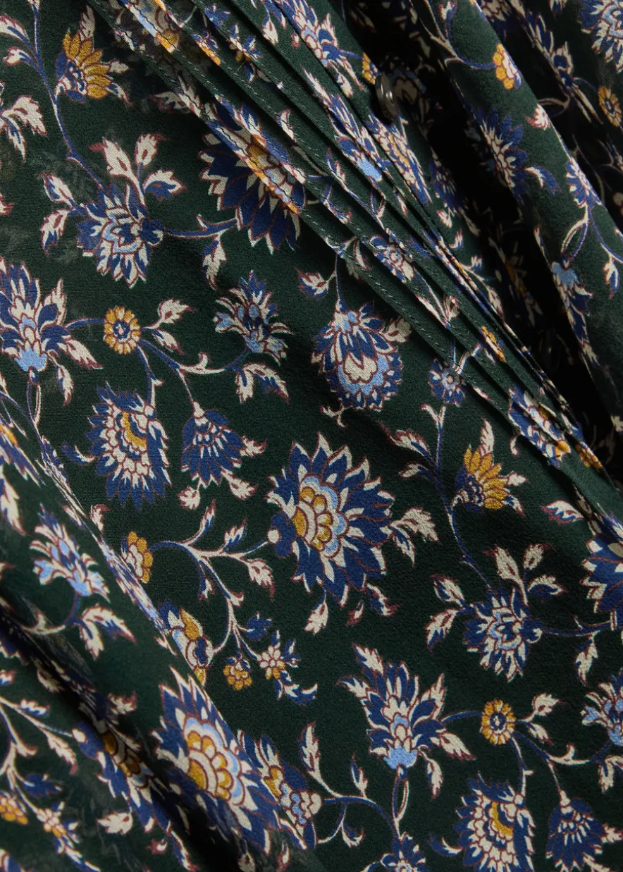 Lollie floral-print silk blouse