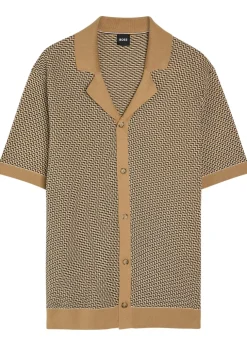 Lomare jacquard cotton shirt