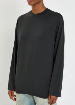 Long sleeve modal-blend T-shirt