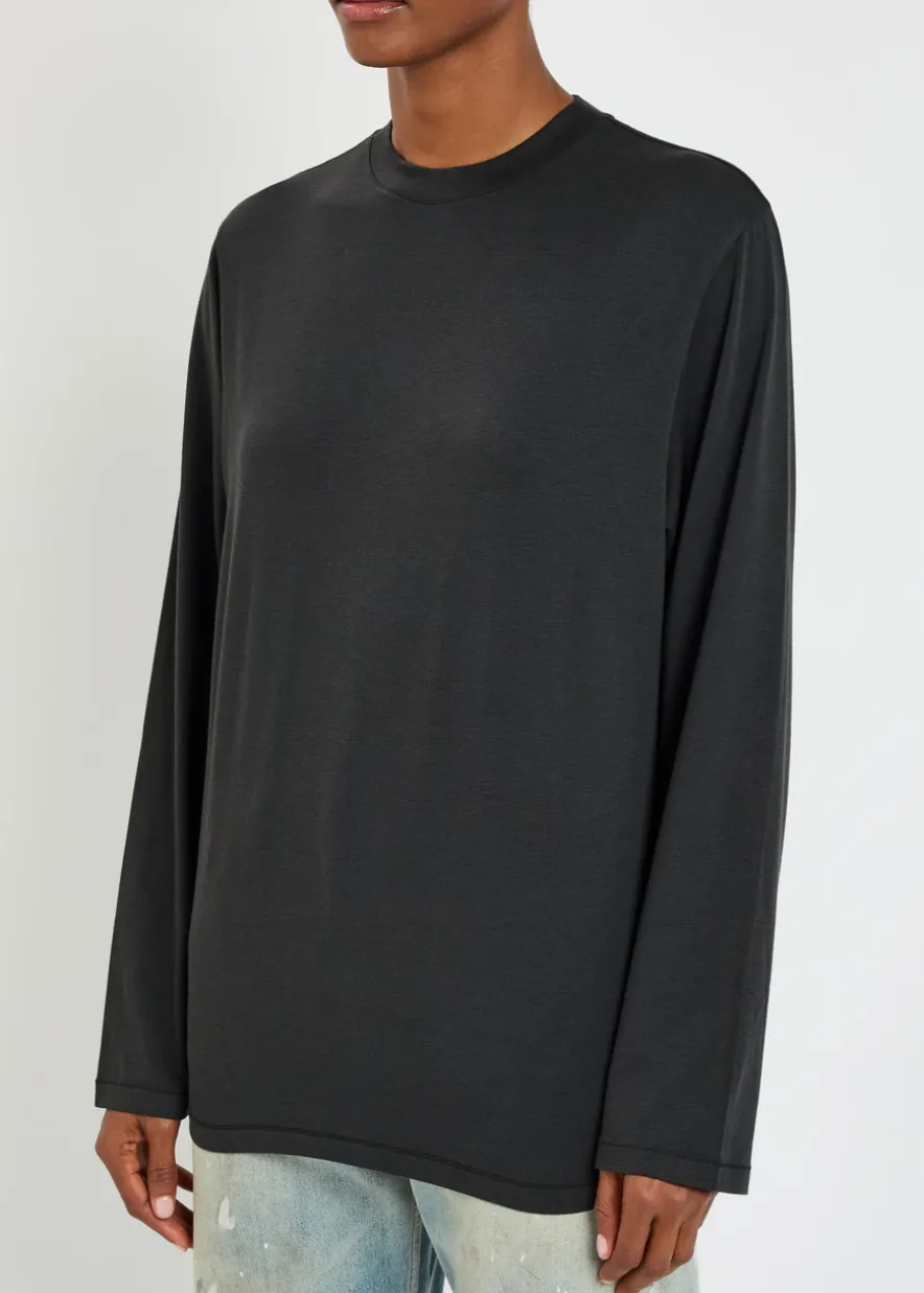 Long sleeve modal-blend T-shirt