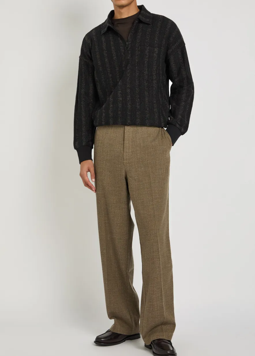 Lorimer two-toned cotton-blend polo jumper