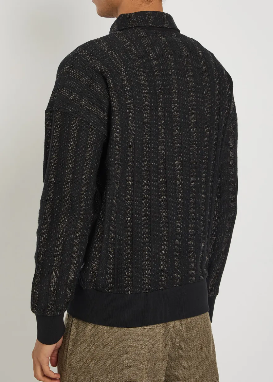 Lorimer two-toned cotton-blend polo jumper