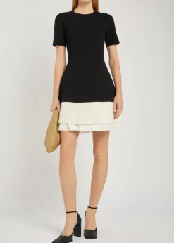 Lorin colour-block knit mini dress