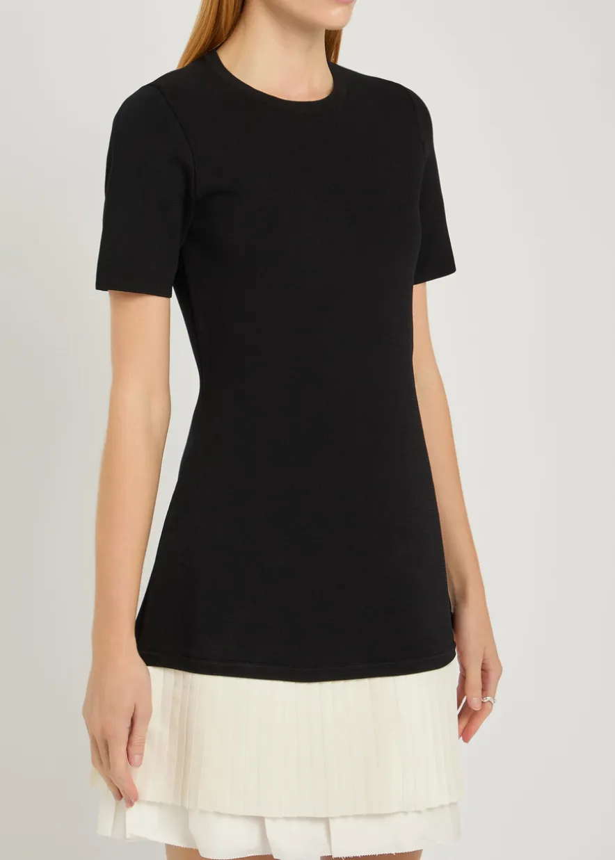 Lorin colour-block knit mini dress