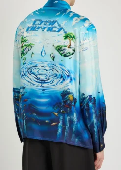 Lost Atlantis printed silk shirt