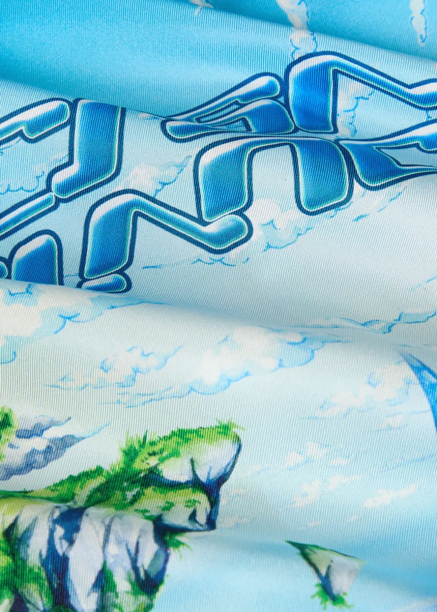 Lost Atlantis printed silk shirt