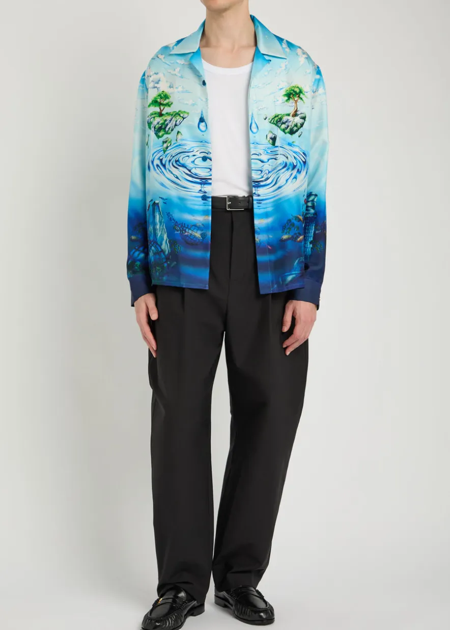 Lost Atlantis printed silk shirt