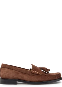 Lottie tassel suede loafers