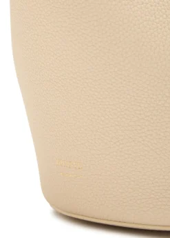 Lotus mini grained leather tote bag
