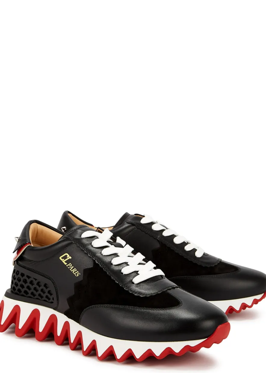 Loubishark Donna black leather sneakers