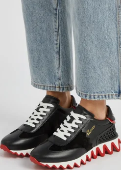 Loubishark Donna black leather sneakers