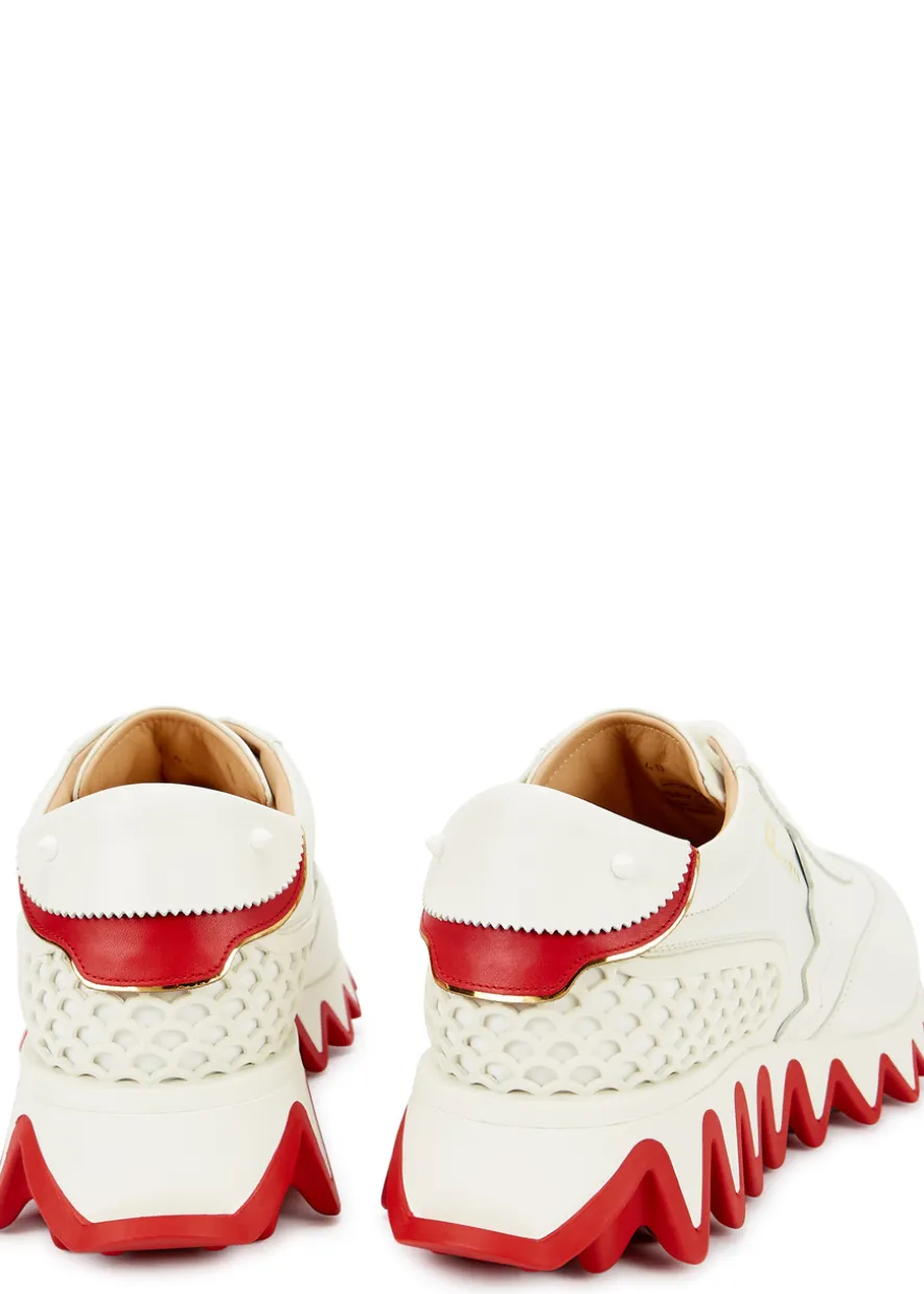 Loubishark Donna white leather sneakers